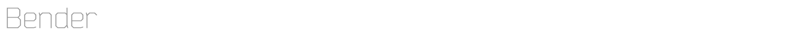 Bender font preview